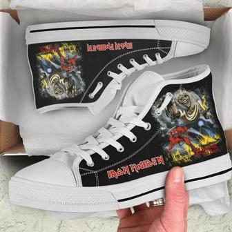 Iron Maiden High Top Shoes For Women, Shoes For Men Custom Shoes | Favorety DE