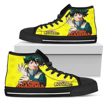 Izuku Midoriya My Hero Academia Sneakers High Top Shoes Anime | Favorety