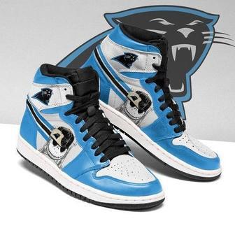 Jack Skellington Carolina Panthers Jordan Sneaker High Top Shoes | Favorety DE