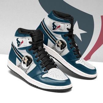 Jack Skellington Houston Texans Jordan Sneaker High Top Shoes | Favorety AU