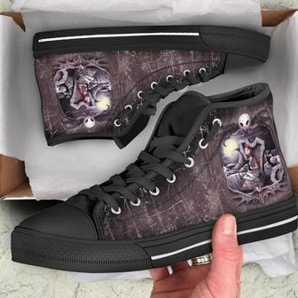 Jack Skellington Sally The Nightmare Before Christmas For Man And Women Custom Canvas High Top Shoes | Favorety CA