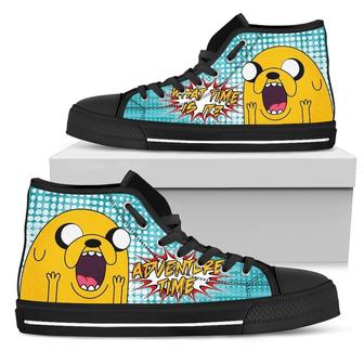 Jake The Dog Sneakers Adventure Time High Top Shoes Idea Gift | Favorety UK