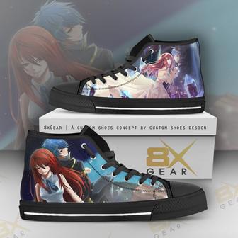 Jellal Fernandes And Erza Scarlet High Top Shoes Fairy Tail Gift For Fan | Favorety UK