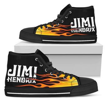 Jimi Hendrix High Top Shoes Flame Sneakers Music Fan Gift | Favorety CA