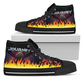 Journey Sneakers Flame High Top Shoes Music Fan - Monsterry CA