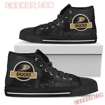 Jurassic Park Anaheim Ducks High Top Shoes Sport Sneakers | Favorety UK