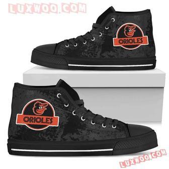 Jurassic Park Baltimore Orioles High Top Shoes Sport Sneakers | Favorety AU