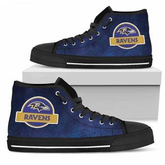 Jurassic Park Baltimore Ravens High Top Shoes | Favorety DE