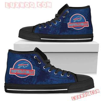 Jurassic Park Buffalo Bills High Top Shoes Sport Sneakers | Favorety