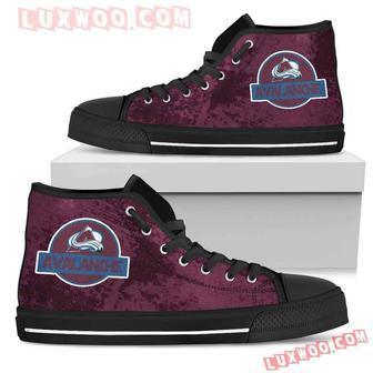 Jurassic Park Colorado Avalanche High Top Shoes Sport Sneakers | Favorety UK