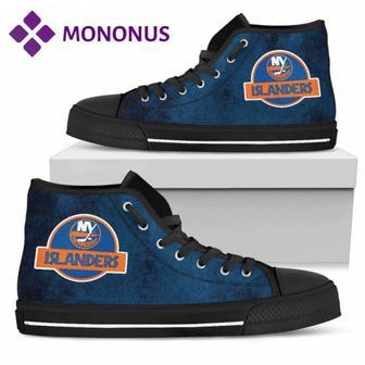 Jurassic Park New York Islanders High Top Shoes Black | Favorety