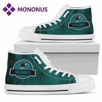 Jurassic Park San Jose Sharks High Top Shoes White | Favorety DE