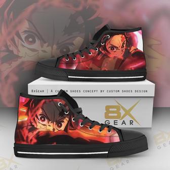 Kamado High Top Shoes Demon Slayer Fighting Design Art Gift For Fan | Favorety DE