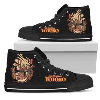 Kaonashi and Totoro Sneakers High Top Shoes Anime Fan - Monsterry CA