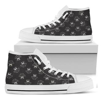 Karate Gi Pattern Print White High Top Shoes - Monsterry