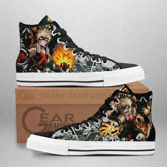 Katsuki Bakugo High Top Shoes Custom Anime My Hero Academia Sneakers | Favorety UK