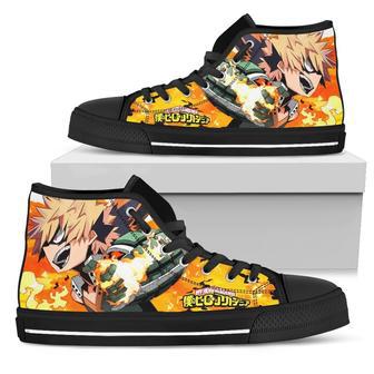 Katsuki Bakugo My Hero Academia Sneakers High Top Shoes Anime | Favorety AU