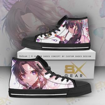 Kimetsu No Yaiba Kochou vs Tsuyuri High Top Shoes Demon Slayer Design Art | Favorety UK