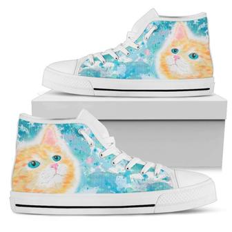Kitten Cat Women's High Top Shoes Funny For Cat Lover - Monsterry UK