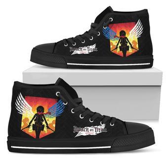 Krista Lenz AOT Sneakers High Top Shoes Fan Attack On Titan | Favorety