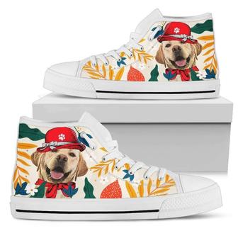 Labrador Retriever Dog Sneakers Women High Top Shoes Funny Gift - Monsterry