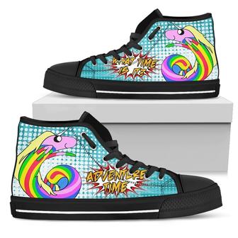 Lady Rainicoin Sneakers Adventure Time High Top Shoes Idea For Gift | Favorety