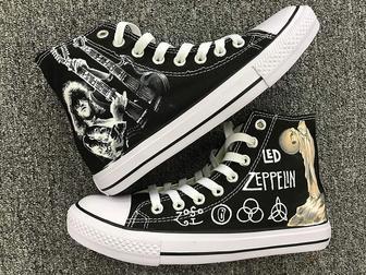 Led Zeppelin For Man And Women Custom Canvas High Top Shoes | Favorety