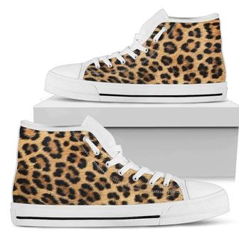 Leopard Fur Print Women'S High Top Shoes Funny Gift Idea - Monsterry
