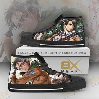 Levi Ackerman High Top Shoes Attack On Titan Gift For Anime Fan | Favorety