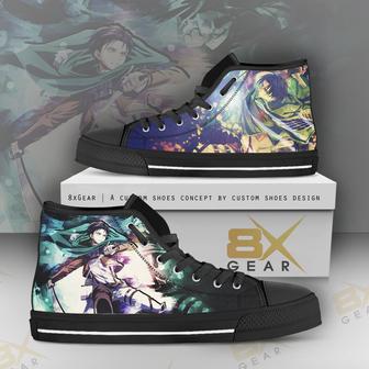 Levi Ackerman High Top Shoes Attack On Titan Gift For Fan | Favorety AU