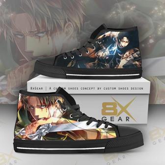 Levi Ackerman High Top Shoes Attack On Titan Idea Anime Gift | Favorety CA