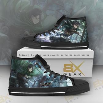 Levi Ackerman High Top Shoes Attack On Titan Idea For Gift | Favorety AU