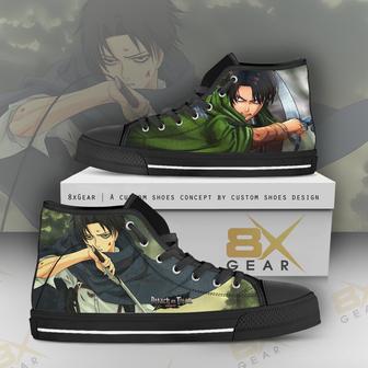 Levi Ackerman High Top Shoes Attack On Titan Special Gift For Fan | Favorety DE