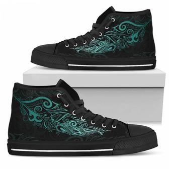 Light Silver Fern New Zealand High Top Shoes - Turquoise - Monsterry DE
