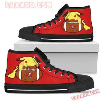 Like Pikachu Laying On Ball Tampa Bay Buccaneers High Top Shoes Sport Sneakers | Favorety UK