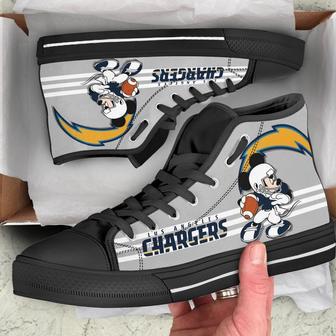 Los Angeles Chargers Sneakers High Top Shoes Fan Gift | Favorety