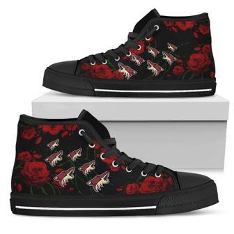 Lovely Rose Thorn Incredible Arizona Coyotes High Top Shoes | Favorety AU