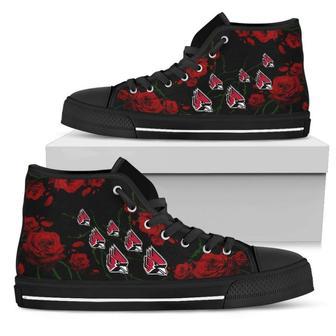 Lovely Rose Thorn Incredible Ball State Cardinals High Top Shoes | Favorety