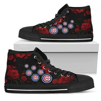 Lovely Rose Thorn Incredible Chicago Cubs High Top Shoes | Favorety UK