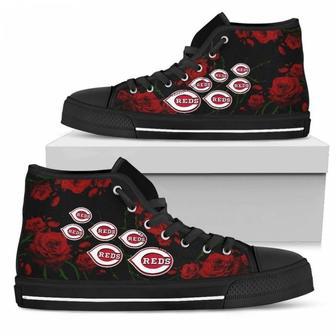 Lovely Rose Thorn Incredible Cincinnati Reds High Top Shoes | Favorety UK