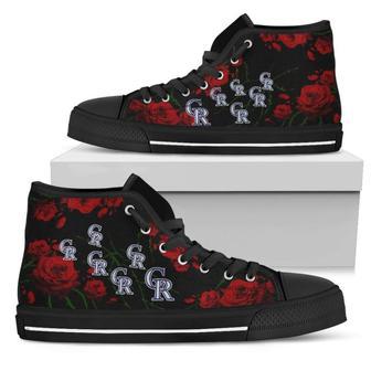 Lovely Rose Thorn Incredible Colorado Rockies High Top Shoes | Favorety