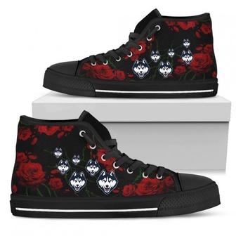 Lovely Rose Thorn Incredible Connecticut Huskies High Top Shoes - Monsterry AU
