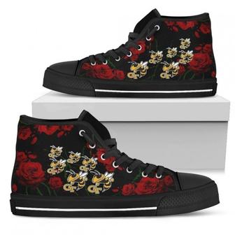 Lovely Rose Thorn Incredible Georgia Tech Yellow Jackets High Top Shoes | Favorety