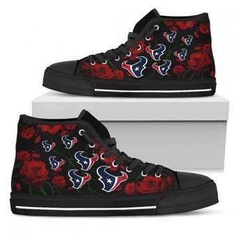 Lovely Rose Thorn Incredible Houston Texans High Top Shoes | Favorety AU