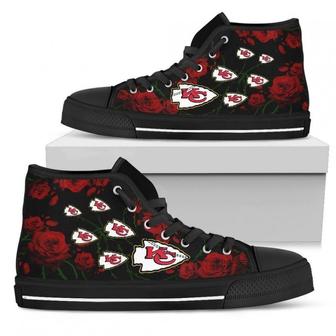 Lovely Rose Thorn Incredible Kansas City Chiefs High Top Shoes | Favorety