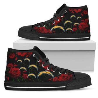 Lovely Rose Thorn Incredible Los Angeles Chargers High Top Shoes | Favorety AU