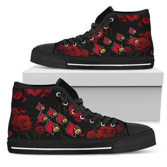 Lovely Rose Thorn Incredible Louisville Cardinals High Top Shoes | Favorety DE