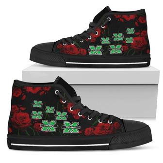 Lovely Rose Thorn Incredible Marshall Thundering Herd High Top Shoes - Monsterry