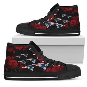 Lovely Rose Thorn Incredible New England Patriots High Top Shoes | Favorety UK