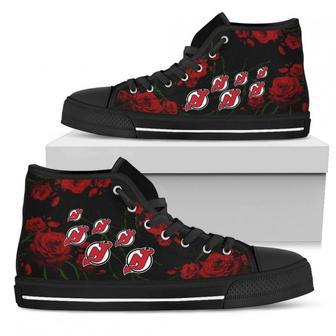 Lovely Rose Thorn Incredible New Jersey Devils High Top Shoes | Favorety CA